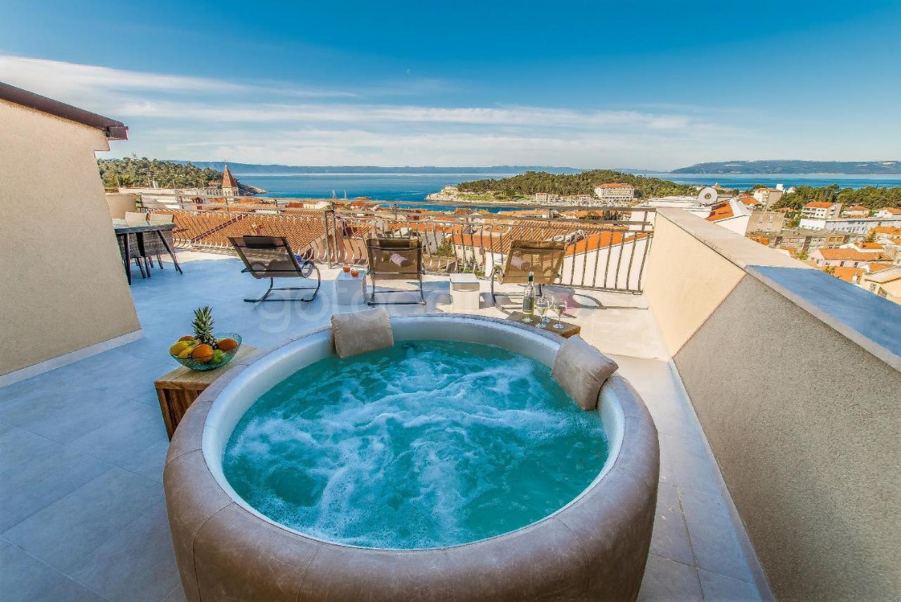 Rooftop Penthouse - Private Hottub & Duplex Whirlpool Makarska Exterior photo